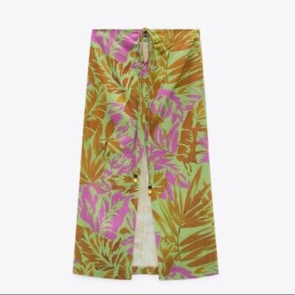Zara Linen Blend Skirt size L